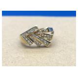 14K Gold Diamond Spray Ring