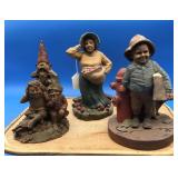 3 Large Tom Clark Gnomes & Regular People