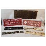 7 Vintage Metal Tags; Large 1933 Maryland