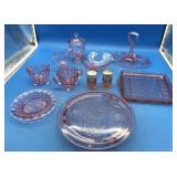 Nice Collection Of Pink Depression-Style Glassware