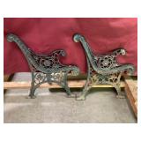 Vintage Cast Iron Bench Ends