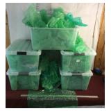 Five Clear Tubs of Bubble Wrap