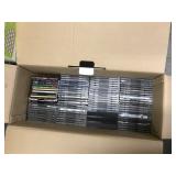 Huge Box of CDs + 2 Black Stretch Fabric Table