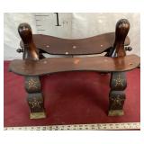 Vintage Wood Camel Seat, Made in Morocco