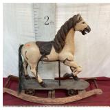 Vintage Child Solid Wood Rocking Horse