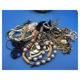 9.25 Pounds of Mostly Costume Jewelry Necklaces