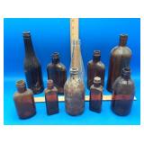 10 Vintage Dug Up Bottles