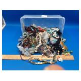 Tub of Beads and Necklaces