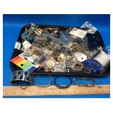 Large Tray a Lot of Costume Jewelry