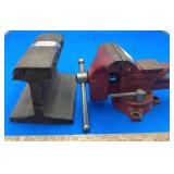 Vintage Tabletop Vise and Anvil