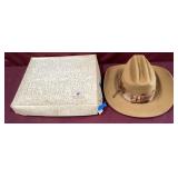 A Beaver Stetson Hat Size 6-3/4 And A Metal
