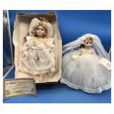 Vntg Madame Alexander Bride Doll & Angelina Doll