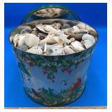 Bird Theme Tin, Full of Seashells