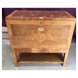 Vintage Inlaid 1940-50s Liquor Cabinet