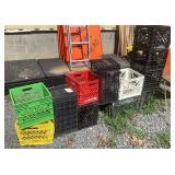 12 Plastic Milk Crates