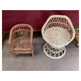 Two Wicker Child Chairs