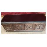 Vintage Lane Rolling Cedar Chest Full of Treasures