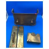 Brass Fireplace Cover, Mail Holder & Door Handles