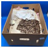 Box of Vintage Linens and More Similar Items