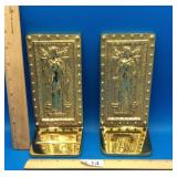 Vintage Brass US Library of Congress Bookends