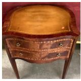 Gorgeous, Vintage Mahogany, Leather Top Table