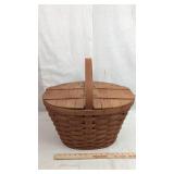 Woven Wood Picnic Basket