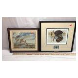 Geese Artwork and Ducks Unlimited 1991 (2 pieces)