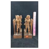 Indigenous Carved Wood Figures of Man & Woman