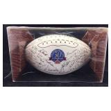 Football with Printed Hall of Fame Autographs