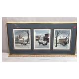 Winter Scene Art by T. Downer circa late 1980s