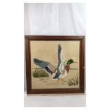 Framed Handmade Waterfoul Tapestry