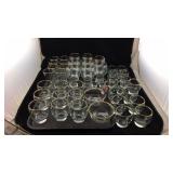 Gold Rimmed Glasses - 44 Piece Set