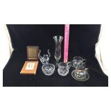 Crystal Creamer/Sugar, Teacups, Vase, Etc.