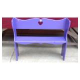 Painted heart bench