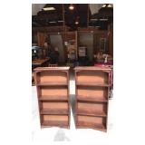 Pair of Wood Bookshelves