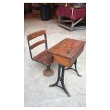 1920s Heywood Eclipse School Desk and Chair