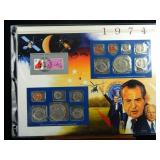1974 United States Coin & Stamp Set