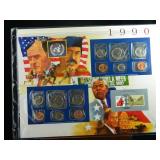 1990 United States Coin & Stamp Set