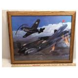 WWII P40 Fighter Framed Art