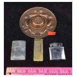 Vintage Lighters and Brass Chile Hat