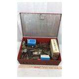 Metal Toolbox with Assortment of Old Wrenches