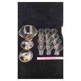 Princess House Bowls, Set of Footed Tumblers