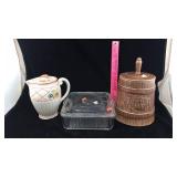 Japanese Pitcher, Glass Container, Cookie Jar