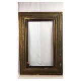 Old Wood Frame with Ornate Gold Gesso Accent