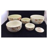 Hall Autumn Leaf Pattern Bowls
