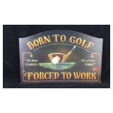 Golf Sign and Very Large Forest-type Hanging Face