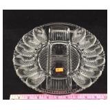 Clear Glass Deviled Egg Plate