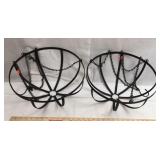 Pair of Metal Hanging Outdoor Planter Baskets