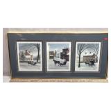 Winter Scene Art by T. Downer circa late 1980s