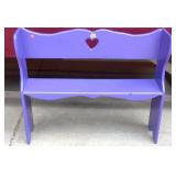 Painted heart bench